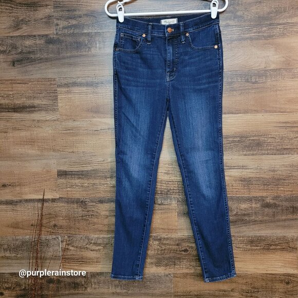 Madewell Jeans 27 Skinny 10" High Rise Woodland Wash MA983 Tummy Control Stretch - Picture 1 of 13